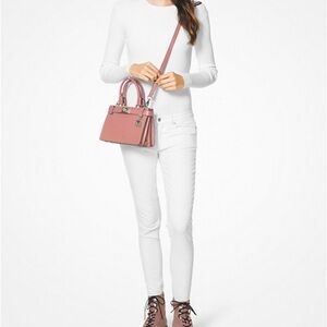 Michael Kors Tatiana Mini Leather Bag with lock charm